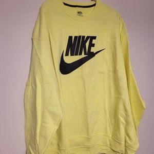 Fruit of Loom Men's Unisex NWOT VOLT sweatshirt with black Nike Swoosh Logo